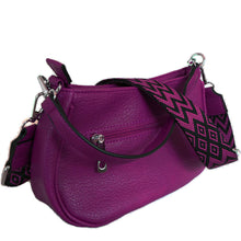 Laden Sie das Bild in den Galerie-Viewer, Damen Handtasche A. MASSI - violett, mit trendigem Umhänge-Gurt