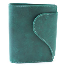 Laden Sie das Bild in den Galerie-Viewer, Geldbörse SWING - petrol, Hochformat, Aussenriegel, tiefes Scheinfach, Echtleder, RFID-Schutz