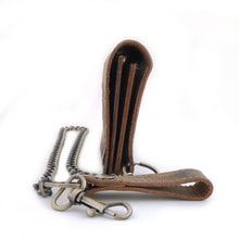 Laden Sie das Bild in den Galerie-Viewer, Naturleder Geldbörse BIKER mit Kette - Langformat, Volllederausstattung , Vintage-Look