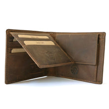 Laden Sie das Bild in den Galerie-Viewer, Naturleder Geldbörse SKULL - Querformat, Volllederausstattung, 6 Kartenfächer mit RFID-Schutz, 2 Scheinfächer
