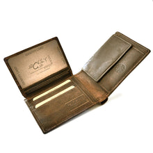 Laden Sie das Bild in den Galerie-Viewer, Naturleder Geldbörse SKULL - Querformat, Volllederausstattung, 6 Kartenfächer mit RFID-Schutz, 2 Scheinfächer