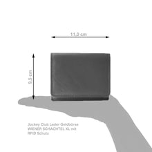 Laden Sie das Bild in den Galerie-Viewer, WIENER SCHACHTEL XL Ledergeldbörse - schwarz, extra großes Schüttelfach, 8 Kartenfächer, 2 Scheinfächer, RFID-Schutz
