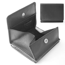 Laden Sie das Bild in den Galerie-Viewer, WIENER SCHACHTEL XL Ledergeldbörse - schwarz, extra großes Schüttelfach, 8 Kartenfächer, 2 Scheinfächer, RFID-Schutz