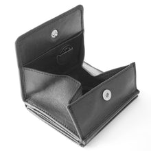 Laden Sie das Bild in den Galerie-Viewer, WIENER SCHACHTEL XL Ledergeldbörse - schwarz, extra großes Schüttelfach, 8 Kartenfächer, 2 Scheinfächer, RFID-Schutz