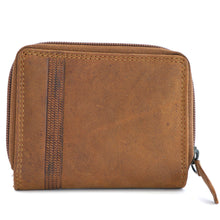 Laden Sie das Bild in den Galerie-Viewer, Naturleder Geldbörse TASCHENFORMAT RV - Reißverschluss und 5 Kartenfächer, RFID-Schutz