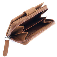 Laden Sie das Bild in den Galerie-Viewer, Naturleder Geldbörse TASCHENFORMAT RV - Reißverschluss und 5 Kartenfächer, RFID-Schutz