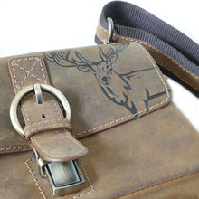 Laden Sie das Bild in den Galerie-Viewer, Gürteltasche HIRSCH - Echtleder mit abnehmbaren Schultergurt, Vintage