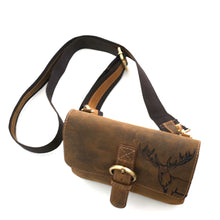 Laden Sie das Bild in den Galerie-Viewer, Gürteltasche HIRSCH - Echtleder mit abnehmbaren Schultergurt, Vintage