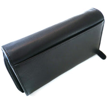 Laden Sie das Bild in den Galerie-Viewer, Leder Geldbörse MASSALA - schwarz - 12 Kartenfaecher - 3 Scheinfaecher - zweigeteiltes Muenzfach