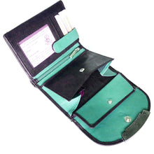 Laden Sie das Bild in den Galerie-Viewer, Geldbörse ALPE 41 - hochkant, 12 genähte Kartenfächer, 2 Scheinfächer, doppelter Druckknopfverschluss, Echtleder