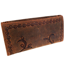 Laden Sie das Bild in den Galerie-Viewer, Naturleder Geldbörse KOLIBRI - braun, 14 Kartenfächer mit RFID Schutz, 2 Scheinfächer