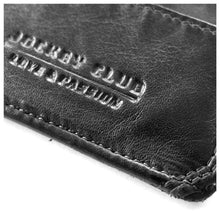 Laden Sie das Bild in den Galerie-Viewer, Reißverschluss Geldboerse im Used Look - schwarz - 12 Kartenfächer zweigeteiltes Muenzfach und Niet Applikationen aussen