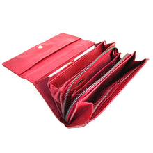 Laden Sie das Bild in den Galerie-Viewer, Geldbörse JAWS - rot, 12 Kartenfächer, 3 Scheinfächer, USED-OPTIK, Echtleder