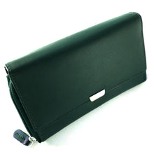 Laden Sie das Bild in den Galerie-Viewer, Leder Geldbörse MASSALA - schwarz - 12 Kartenfaecher - 3 Scheinfaecher - zweigeteiltes Muenzfach