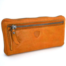 Laden Sie das Bild in den Galerie-Viewer, Reißverschluss Geldbörse CLIFTON - 12 Kartenfächer, 3 Scheinfächer, USED-OPTIK, Echtleder, RFID-Schutz