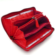 Laden Sie das Bild in den Galerie-Viewer, Reißverschluss Geldbörse CLIFTON - 12 Kartenfächer, 3 Scheinfächer, USED-OPTIK, Echtleder, RFID-Schutz