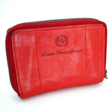 Laden Sie das Bild in den Galerie-Viewer, Reißverschluss Geldbörse DIAZ - 9 Kartenfächer, 1 tiefes Scheinfach, USED-OPTIK, Echtleder, RFID-Schutz