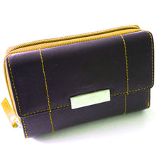 Laden Sie das Bild in den Galerie-Viewer, damen-echtleder-reissverschluss-geldbeutel-ocker-gelb