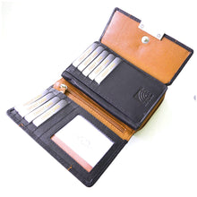 Laden Sie das Bild in den Galerie-Viewer, damen-echtleder-reissverschluss-geldbeutel-ocker-gelb