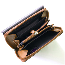 Laden Sie das Bild in den Galerie-Viewer, damen-echtleder-reissverschluss-geldbeutel-ocker-gelb