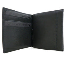 Laden Sie das Bild in den Galerie-Viewer, Geldbörse BOSTON - Dollarclip und Metallspange, schwarz, 3 Kartenfächer, Echtleder
