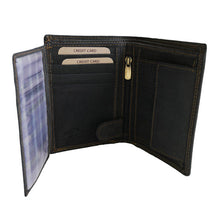 Laden Sie das Bild in den Galerie-Viewer, geldbeutel hochkant naturleder dunkelbraun volllederausstattung