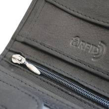 Laden Sie das Bild in den Galerie-Viewer, Geldbörse KÖLN - schwarz hochformat, 10 Kartenfächer mit RFID Schutz, 2 Scheinfächer