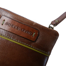 Laden Sie das Bild in den Galerie-Viewer, Geldbeutel Leder braun gruen retro