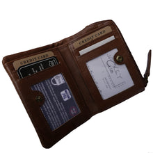 Laden Sie das Bild in den Galerie-Viewer, Geldbeutel Leder braun rot retro
