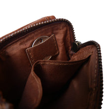 Laden Sie das Bild in den Galerie-Viewer, Geldbeutel Leder braun Reissverschluss