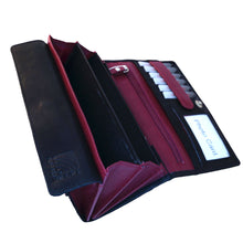 Laden Sie das Bild in den Galerie-Viewer, Geldbörse NICE FLOWERS - rot, 9 Kartenfächer mit RFID-Schutz, 3 Scheinfächer