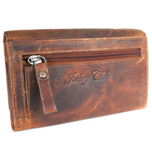 Laden Sie das Bild in den Galerie-Viewer, Naturleder Geldbörse LA GECKO - cognac, 8 Kartenfächer mit RFID Schutz, 2 Scheinfächer, 1 Münzfach mit RV
