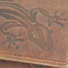 Laden Sie das Bild in den Galerie-Viewer, Naturleder Geldbörse LA GECKO - cognac, 8 Kartenfächer mit RFID Schutz, 2 Scheinfächer, 1 Münzfach mit RV