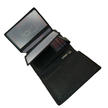 Laden Sie das Bild in den Galerie-Viewer, leder geldboerse classico - hochkant schwarz 8 kartenfaecher 3 Scheinfaecher inklusive geheimfach