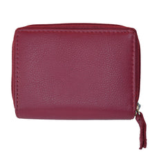 Laden Sie das Bild in den Galerie-Viewer, Geldbeutel Leder Reissverschluss rot