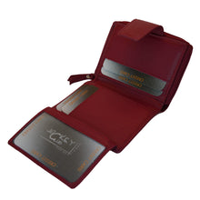 Laden Sie das Bild in den Galerie-Viewer, Geldbeutel Leder viele Faecher rot