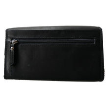 Laden Sie das Bild in den Galerie-Viewer, leder geldbeutel loren s - schwarz, 9 Kartenfaecher, 3 Scheinfaecher