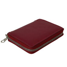 Laden Sie das Bild in den Galerie-Viewer, Geldboerse Modell SAFE - hochkant rot 8 Kartenfaecher und 2 Scheinfaecher äusseren Reissverschluss online kaufen