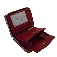 Laden Sie das Bild in den Galerie-Viewer, Geldboerse Modell SAFE - hochkant rot 8 Kartenfaecher und 2 Scheinfaecher äusseren Reissverschluss online kaufen