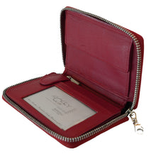 Laden Sie das Bild in den Galerie-Viewer, Geldboerse Modell SAFE - hochkant rot 8 Kartenfaecher und 2 Scheinfaecher äusseren Reissverschluss online kaufen