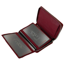 Laden Sie das Bild in den Galerie-Viewer, Geldboerse Modell SAFE - hochkant rot 8 Kartenfaecher und 2 Scheinfaecher äusseren Reissverschluss online kaufen
