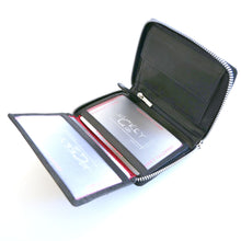 Laden Sie das Bild in den Galerie-Viewer, Reißverschluss Geldbörse schwarz mit RFID Schutz