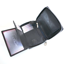 Laden Sie das Bild in den Galerie-Viewer, Reißverschluss Geldbörse schwarz mit RFID Schutz
