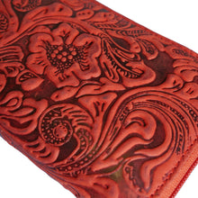 Laden Sie das Bild in den Galerie-Viewer, Geldbeutel Leder rot Reißverschluss