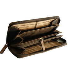 Laden Sie das Bild in den Galerie-Viewer, Geldbeutel viele Fächer Leder Reißverschluss