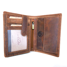 Laden Sie das Bild in den Galerie-Viewer, Naturledergeldbörse HORSE - Hochkant - 10 kartenfächer mit RFID Schutz - 2 Scheinfächer - Volllederausstattung