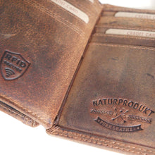 Laden Sie das Bild in den Galerie-Viewer, Naturledergeldbörse HORSE - Hochkant - 10 kartenfächer mit RFID Schutz - 2 Scheinfächer - Volllederausstattung