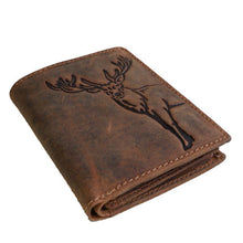 Laden Sie das Bild in den Galerie-Viewer, geldbeutel naturleder braun hirsch