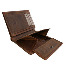 Laden Sie das Bild in den Galerie-Viewer, Naturleder Geldbörse HIRSCH - Hochkant, 8 Kartenfächer mit RFID Schutz, 2 Scheinfächer