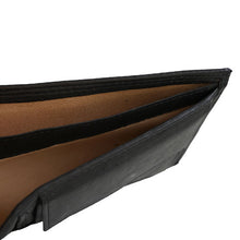 Laden Sie das Bild in den Galerie-Viewer, leder geldbeutel munich- schwarz quer 8 Kartenfaecher mit rfid schutz 2 Scheinfaecher querformat